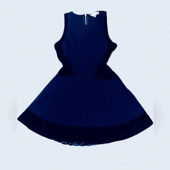 Ted Baker gorgeous like new dress wow in love size 2 xs navy/black two tone - Picture 1 of 3